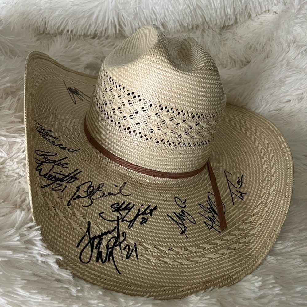 STETSON WRIGHT AUTOGRAPHED COWBOY HAT
